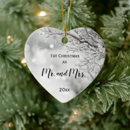 Eerste Kerstmis samen met de heer en mevrouw Winte Keramisch Ornament