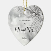 Eerste Kerstmis samen met de heer en mevrouw Winte Keramisch Ornament (Links)