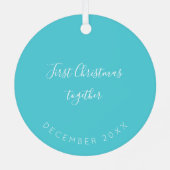 Eerste Kerstmis samen met moeder nieuwe aangepaste Metalen Ornament (Achterkant)