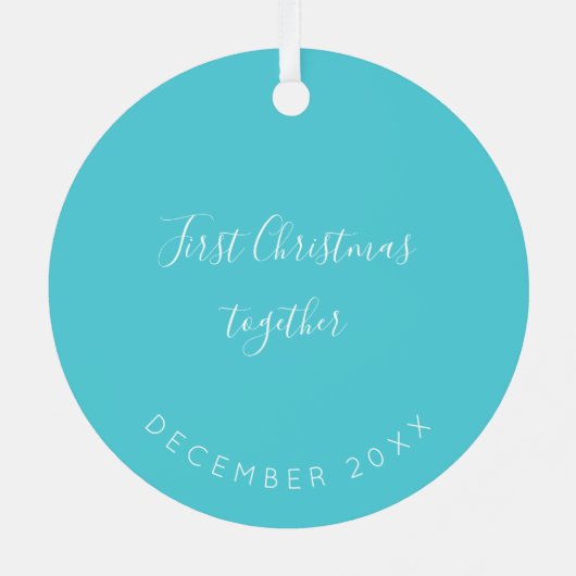 Eerste Kerstmis samen met moeder nieuwe aangepaste Metalen Ornament (Achterkant)