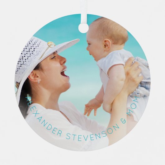Eerste Kerstmis samen met moeder nieuwe aangepaste Metalen Ornament (Voorkant)