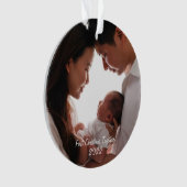 Eerste Kerstmis samen met pasgeboren baby Ornament (voorkant)