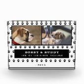 Eerste Kerstmis samen Twee Dog Paw 2 Fotoblokken (Voorkant)