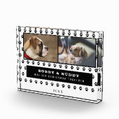 Eerste Kerstmis samen Twee Dog Paw 2 Fotoblokken (Rechts)