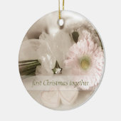 Eerste Kerstmis samen - Weddenschap Keramisch Ornament (Links)