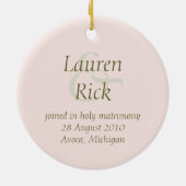 Eerste Kerstmis samen - Weddenschap Keramisch Ornament (Achterkant)