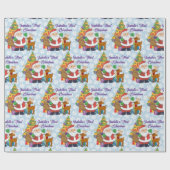 Eerste Kerstmis Santa Baby's aangepaste naam Cadeaupapier (Vlak)