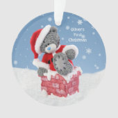 Eerste Kerstmis, Santa Teddy Bear Ornament (voorkant)