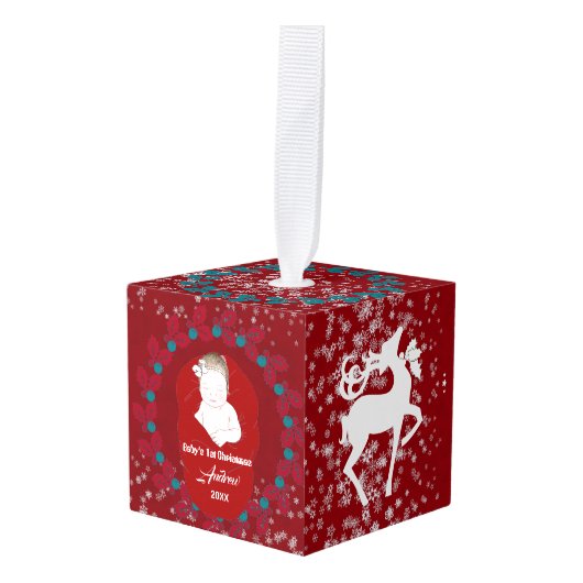 Eerste Kerstmis Scandinavische noordse rendierziek Decoratie (Voorkant hoekig)