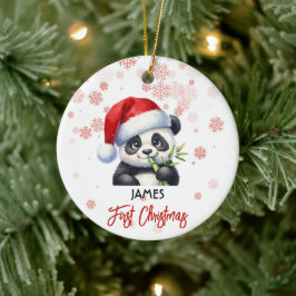 Eerste Kerstmis schattig Panda baby Ornament