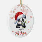 Eerste Kerstmis schattig Panda baby Ornament (Rechts)
