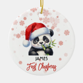 Eerste Kerstmis schattig Panda baby Ornament