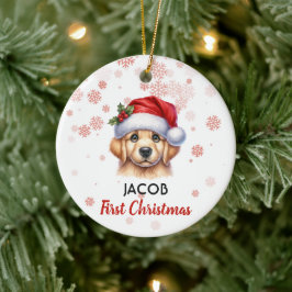 Eerste Kerstmis schattige Golden halen baby Orname Keramisch Ornament