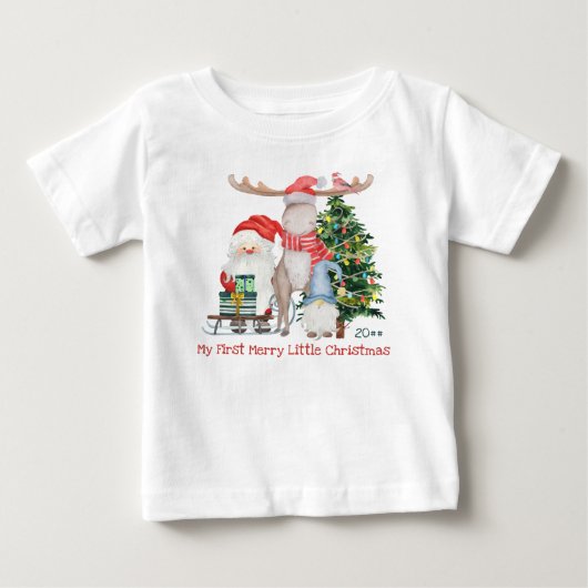 Eerste Kerstmis Schattige Kerstman en Helper (Voorkant)
