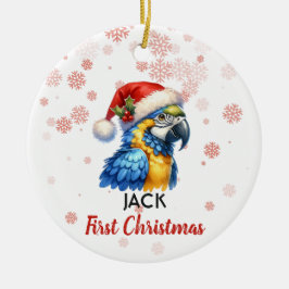 Eerste Kerstmis schattige Macaw Parrot baby Orname Keramisch Ornament