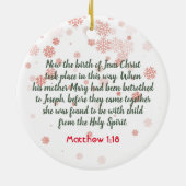 Eerste Kerstmis schattige Macaw Parrot baby Orname Keramisch Ornament (Achterkant)