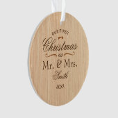 Eerste Kerstmis - Speciaal Rustisch Ornament (voorkant)