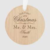 Eerste Kerstmis - Speciaal Rustisch Ornament (voorkant)