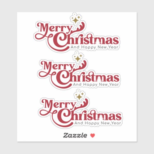 Eerste Kerstmis Sticker (Vel)