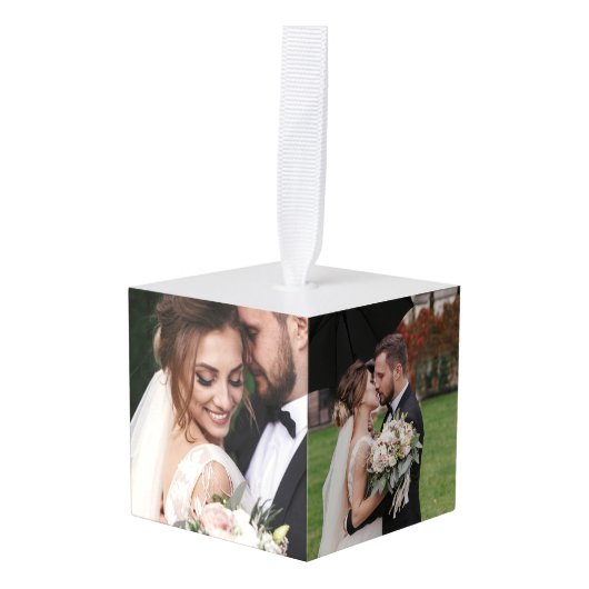 Eerste Kerstmis Trouwdag Foto's Vakantie Decoratie (Voorkant hoekig)