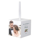 Eerste Kerstmis Trouwdag Foto's Vakantie Decoratie (Achter hoekig)