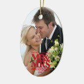 Eerste Kerstmis trouwde Foto Ornament MR en MRS. (Links)