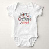 Eerste Kerstmis van baby Romper (Voorkant)