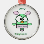 Eerste Kerstmis van Bugglejazz Baby in 2011 Metalen Ornament (Voorkant)