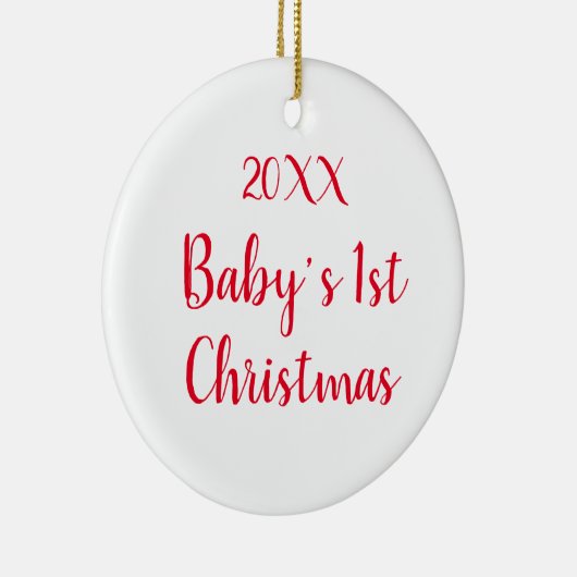 Eerste Kerstmis van de aangepaste baby Keramisch Ornament (Rechts)