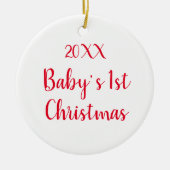 Eerste Kerstmis van de aangepaste baby Keramisch Ornament (Voorkant)