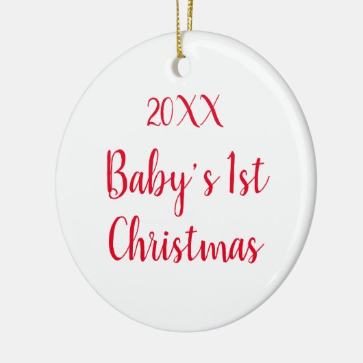 Eerste Kerstmis van de aangepaste baby Keramisch Ornament (Links)