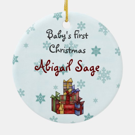 Eerste Kerstmis van de aangepaste Cute Kitty Baby Keramisch Ornament (Achterkant)