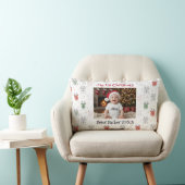 Eerste kerstmis van de baby Aangepaste naam foto r Kussen (Stoel)