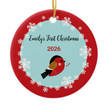Eerste kerstmis van de baby, fotodecoratie