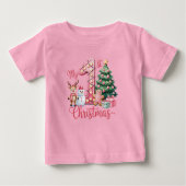 Eerste Kerstmis van de Baby Meisje Roze (Voorkant)