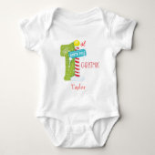 Eerste Kerstmis van de baby Noordpool Thema Romper (Voorkant)