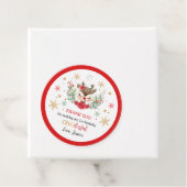 Eerste Kerstmis van de eerste verjaardag Rode wint Bedankjes Labels (In situ)