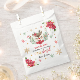 Eerste Kerstmis van de eerste verjaardag Rode wint Bedankzakje