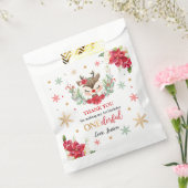 Eerste Kerstmis van de eerste verjaardag Rode wint Bedankzakje (Gezegeld)