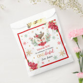 Eerste Kerstmis van de eerste verjaardag Rode wint Bedankzakje (Gezegeld)