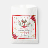 Eerste Kerstmis van de eerste verjaardag Rode wint Bedankzakje (Voorkant)