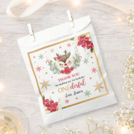 Eerste Kerstmis van de eerste verjaardag Rode wint Bedankzakje