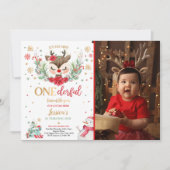 Eerste Kerstmis van de eerste verjaardag Rode wint Kaart (Voorkant)