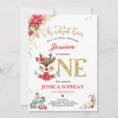 Eerste Kerstmis van de eerste verjaardag Rode wint Kaart (Voorkant)