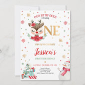 Eerste Kerstmis van de eerste verjaardag Rode wint Kaart (Voorkant)