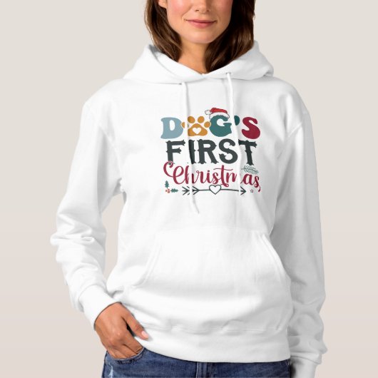 Eerste Kerstmis van de hond Hoodie (Voorkant)