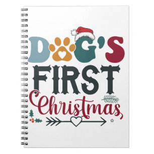 Eerste Kerstmis van de hond Notitieboek