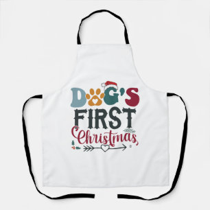 Eerste Kerstmis van de hond Schort