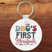 Eerste Kerstmis van de hond Sleutelhanger (Voorkant)