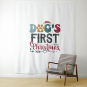 Eerste Kerstmis van de hond Wandkleed (In situ)